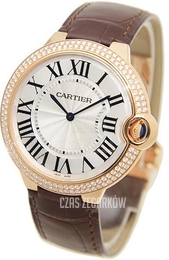 Cartier Ballon Blue Srebrny/Skóra Ø40 mm WE902055