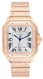 Cartier Santos De Cartier Biały/18 karatowe różowe złoto WGSA0007