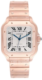 Cartier Santos De Cartier Srebrny/18 karatowe różowe złoto WGSA0018