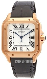 Cartier Santos De Cartier Srebrny/Skóra WGSA0019