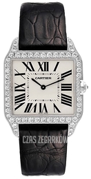 Cartier Santos Dumont Srebrny/Skóra WH100651