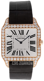 Cartier Santos Dumont Srebrny/Skóra WH100751