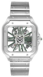 Cartier Santos De Cartier Szkieletowa tarczy/Stal WHSA0028