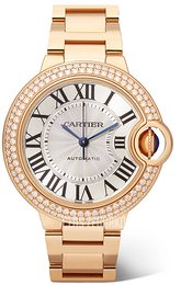 Cartier Ballon Blue Srebrny/18 karatowe różowe złoto Ø36 mm WJBB0005