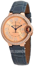 Cartier Ballon Bleu De Cartier Różowe złoto/Skóra Ø33 mm WJBB0076