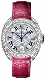 Cartier Cle De Cartier Srebrny/Skóra Ø35 mm WJCL0018