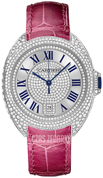 Cartier Cle De Cartier Srebrny/Skóra Ø40 mm WJCL0019