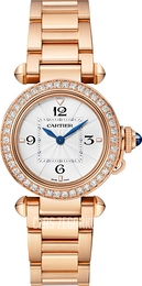 Cartier Pasha De Biały/18 karatowe różowe złoto Ø30 mm WJPA0018
