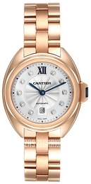 Cartier Ronde Srebrny/Skóra Ø40 mm WR007017