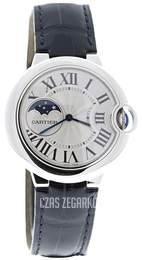 Cartier Ballon Bleu De Cartier Srebrny/Skóra Ø37 mm WSBB0029