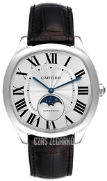 Cartier Drive De Cartier Srebrny/Skóra WSNM0008