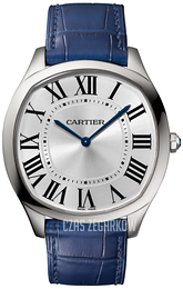 Cartier Drive De Cartier Srebrny/Skóra WSNM0011