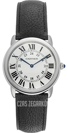 Cartier Ronde Solo De Cartier Srebrny/Skóra Ø36 mm WSRN0029