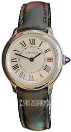Cartier Ronde Must Biały/Skóra Ø29 mm WSRN0030