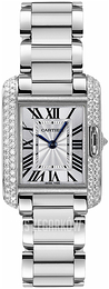 Cartier Tank Anglaise Srebrny/18 karatowe białe złoto WT100008