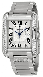 Cartier Tank Anglaise Srebrny/18 karatowe białe złoto WT100009