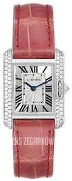 Cartier Tank Anglaise Srebrny/Skóra WT100015
