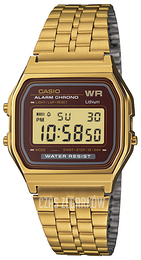 Casio Collection Ekran LCD/Stal w odcieniu złota 36.8x33.2 mm A159WGEA-5EF