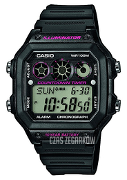 Casio Collection Ekran LCD/Żywica z tworzywa sztucznego 45x42.1 mm AE-1300WH-1A2VEF