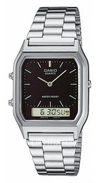 Casio Collection Czarny/Stal 38.8x27.8 mm AQ-230A-1DMQYES