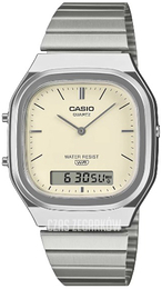 Casio Vintage Beżowy/Stal Ø35.8 mm AQ-240E-7A2EF