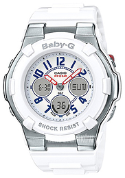 Casio Baby-G Biały/Żywica z tworzywa sztucznego Ø39.8 mm BGA-110TR-7BER