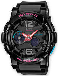 Casio Baby-G Czarny/Żywica z tworzywa sztucznego Ø44 mm BGA-180-1BER