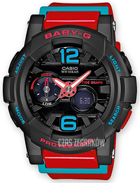 Casio Baby-G Czarny/Żywica z tworzywa sztucznego Ø44 mm BGA-180-4BER