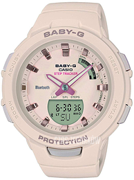 Casio Baby-G Kremowy/Żywica z tworzywa sztucznego Ø41 mm BSA-B100-4A1ER