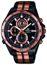 Casio Edifice Czarny/Stal w kolorze różowego złota Ø45 mm EFR-547BKG-1AVUEF