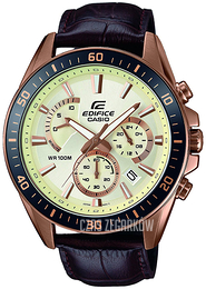 Casio Edifice Kremowy/Skóra Ø47 mm EFR-552GL-7AVUEF