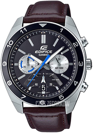 Casio Edifice Czarny/Skóra Ø44 mm EFV-590L-1AVUEF