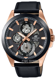 Casio Edifice Szary/Skóra Ø45 mm ESK-300GL-1AVUEF