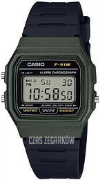 Casio Classic Ekran LCD/Żywica z tworzywa sztucznego Ø35 mm F-91WM-3ADF