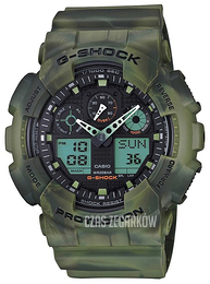 Casio G-Shock Wielokolorowy/Żywica z tworzywa sztucznego Ø51.2 mm GA-100MM-3AER