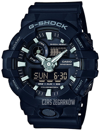 Casio G-Shock Czarny/Żywica z tworzywa sztucznego Ø53.4 mm GA-700-1BER