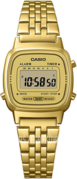 Casio Vintage Ekran LCD/Stal w odcieniu złota LA670WETG-9AEF