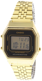 Casio Retro Ekran LCD/Stal w odcieniu złota LA680WGA-1D