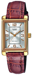 Casio Collection Srebrny/Skóra 32x21 mm LTP-1234GL-7AEF