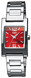 Casio Collection Czerwony/Stal 30x20.5 mm LTP-1283D-4A2EF