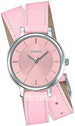 Casio Różowy/Skóra Ø30 mm LTP-E143DBL-4A2