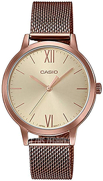 Casio Collection Szampański/Stal w kolorze różowego złota Ø32 mm LTP-E157MR-9AEF