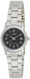 Casio Standard Czarny/Stal Ø25 mm LTP-V002D-1B