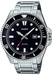 Casio Timeless Collection Standard Czarny/Stal Ø44.2 mm MDV-107D-1A1VEF