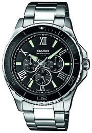 Casio Collection Czarny/Stal Ø44.6 mm MTD-1075D-1A1VEF