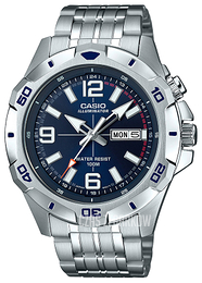 Casio Collection Niebieski/Stal Ø46 mm MTD-1082D-2AVEF
