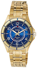 Casio Enticer Niebieski/Stal w odcieniu złota Ø46 mm MTF-118G-2AVDF