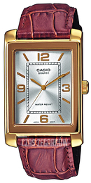 Casio Collection Srebrny/Skóra 44x29 mm MTP-1234GL-7AEF