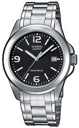 Casio Collection Czarny/Stal Ø39.6 mm MTP-1260PD-1BEF