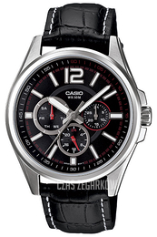 Casio Collection Czarny/Skóra Ø41.6 mm MTP-1355L-1AVEF